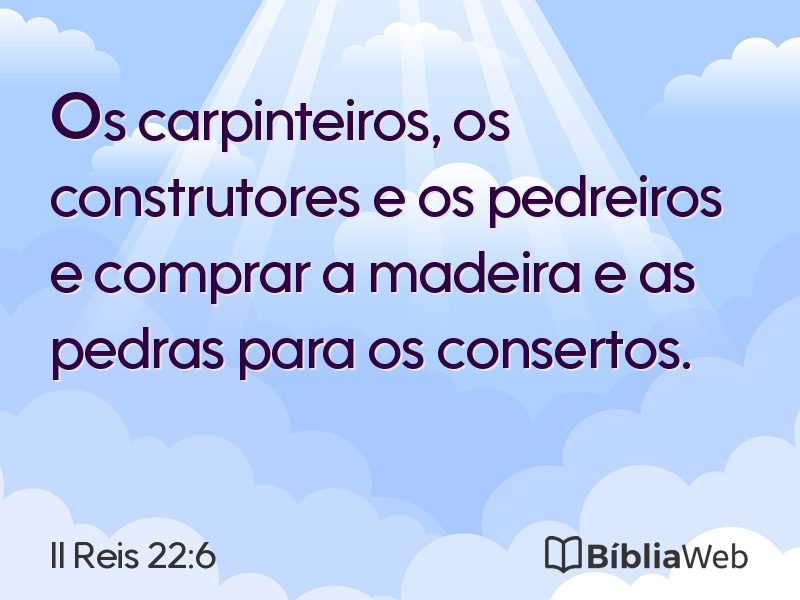 II Reis 22:6 em imagem para compartilhar