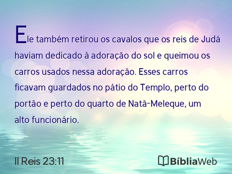 II Reis 23:11 em imagem para compartilhar