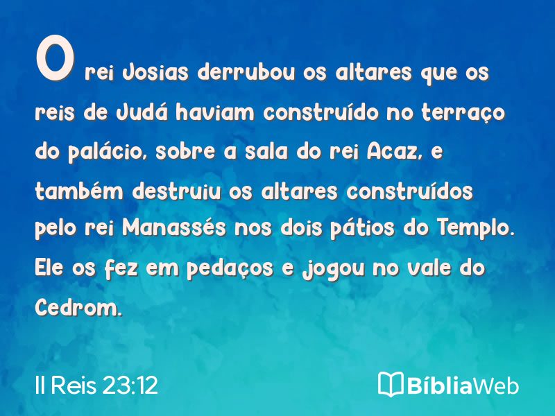 II Reis 23:12 em imagem para compartilhar