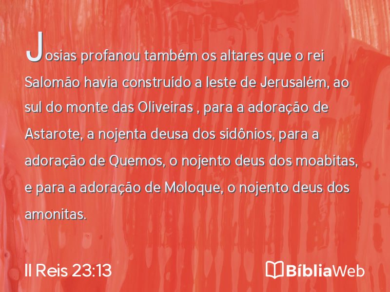 II Reis 23:13 em imagem para compartilhar