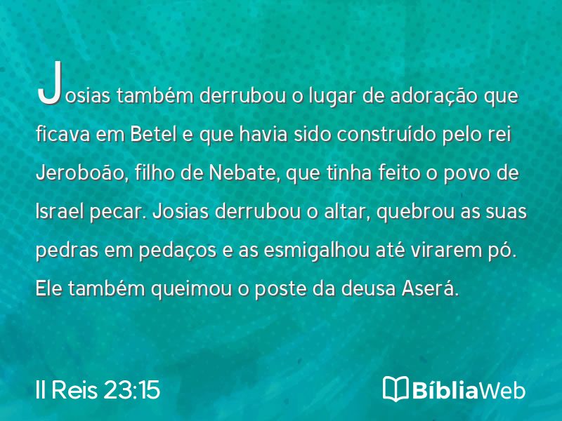 II Reis 23:15 em imagem para compartilhar