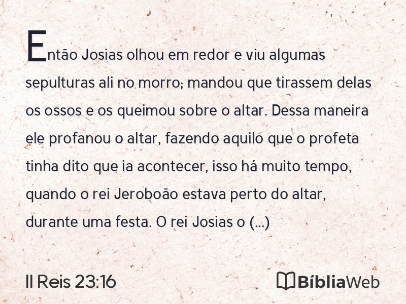 II Reis 23:16 em imagem para compartilhar