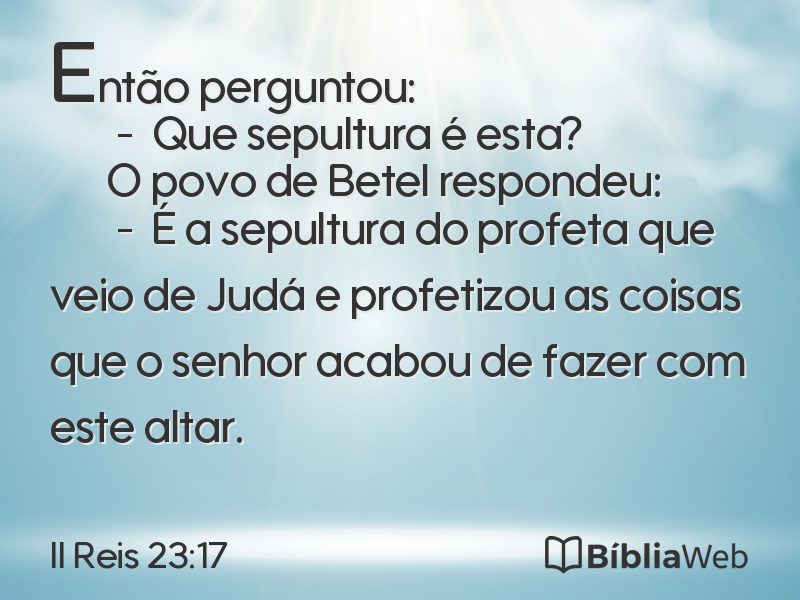 II Reis 23:17 em imagem para compartilhar