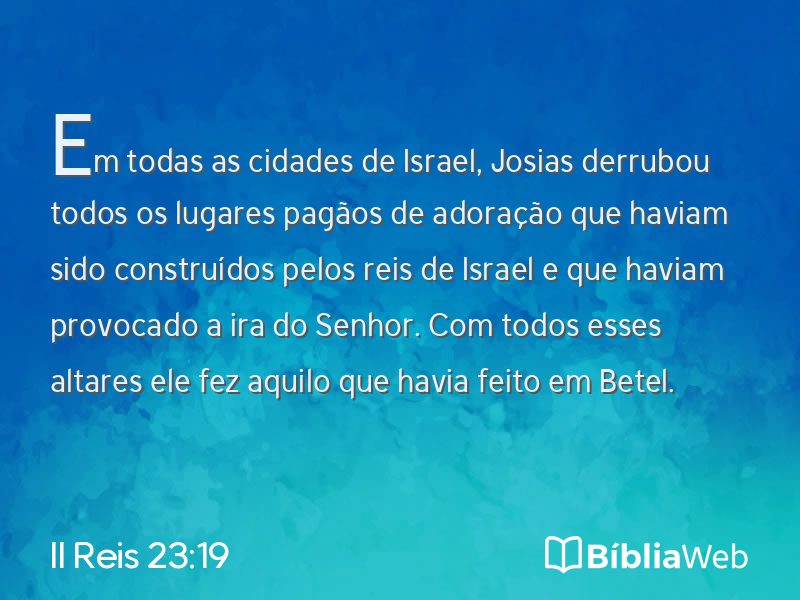II Reis 23:19 em imagem para compartilhar