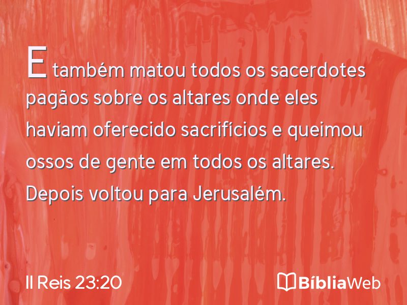 II Reis 23:20 em imagem para compartilhar