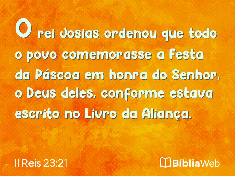 II Reis 23:21 em imagem para compartilhar