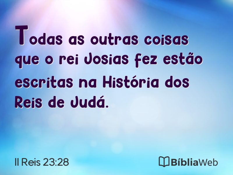 II Reis 23:28 em imagem para compartilhar