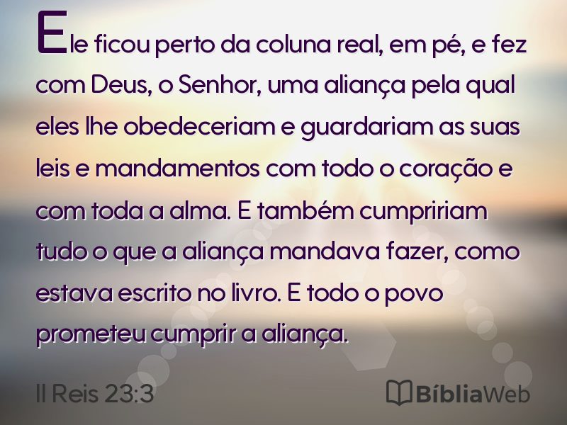 II Reis 23:3 em imagem para compartilhar