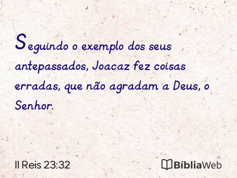 II Reis 23:32 em imagem para compartilhar