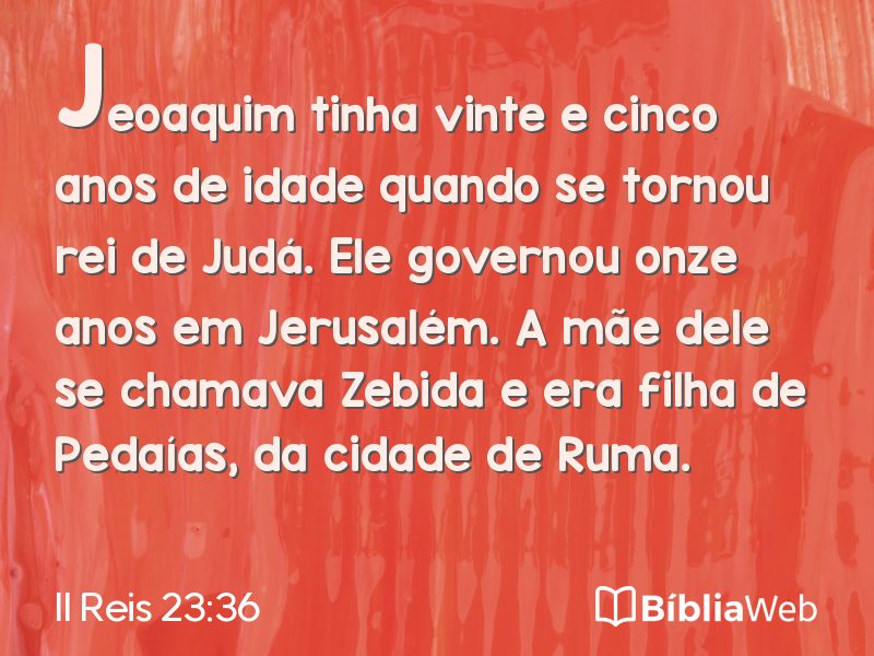 II Reis 23:36 em imagem para compartilhar