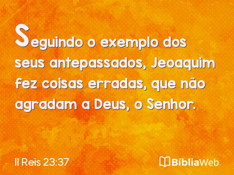 II Reis 23:37 em imagem para compartilhar