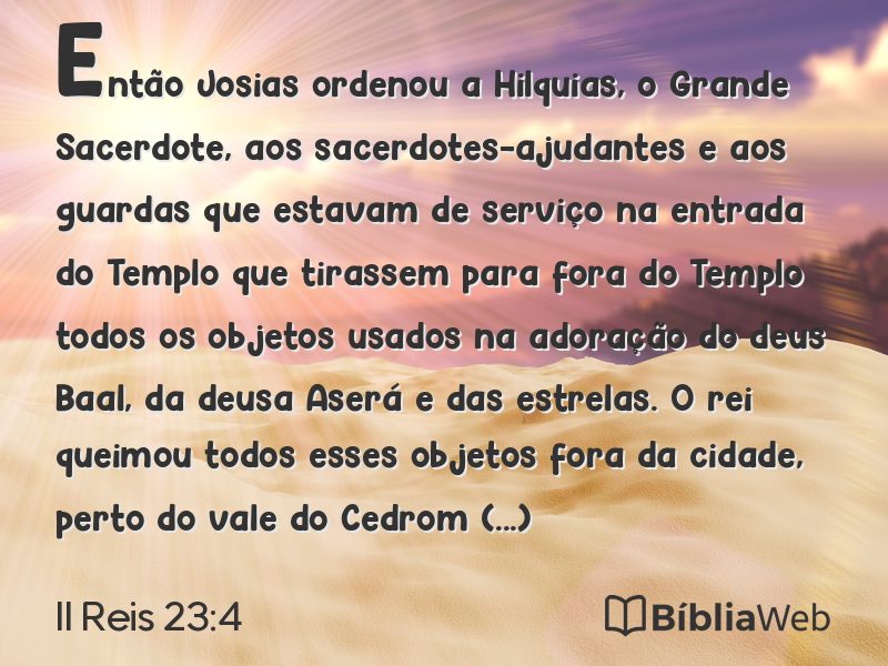 II Reis 23:4 em imagem para compartilhar