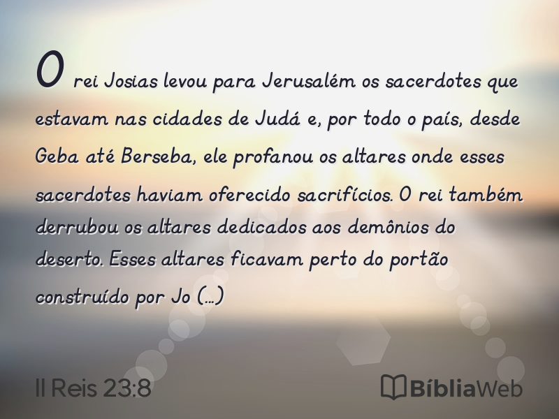II Reis 23:8 em imagem para compartilhar