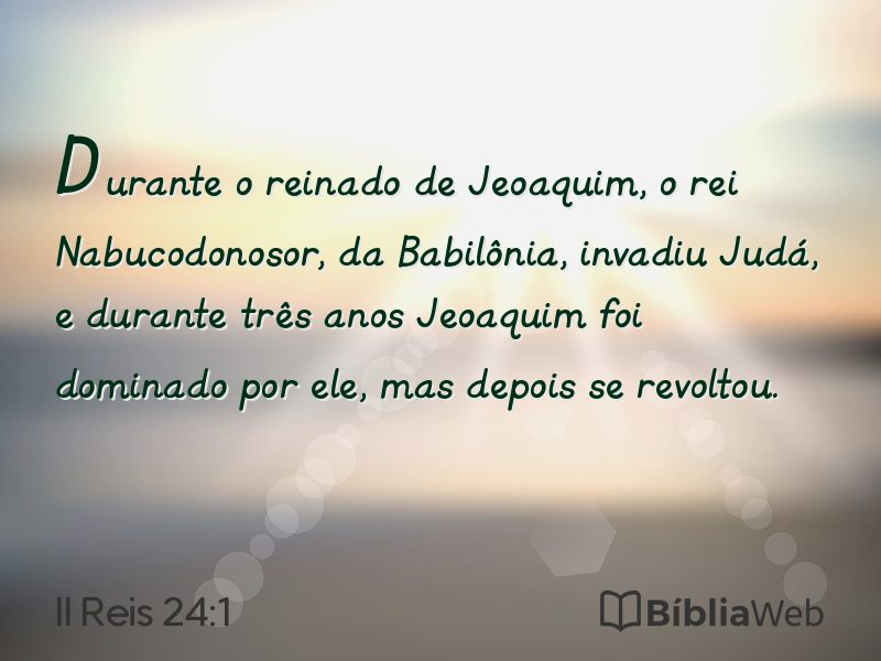 II Reis 24:1 em imagem para compartilhar