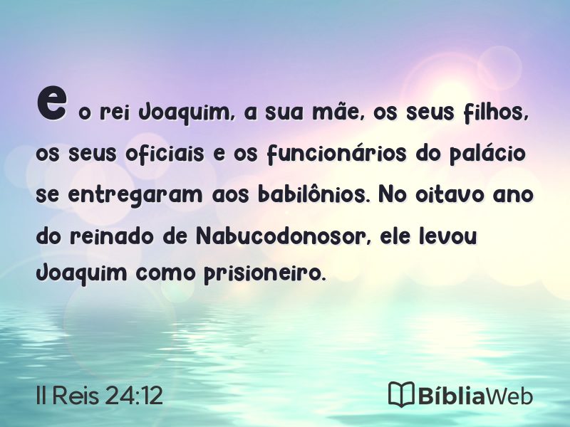 II Reis 24:12 em imagem para compartilhar