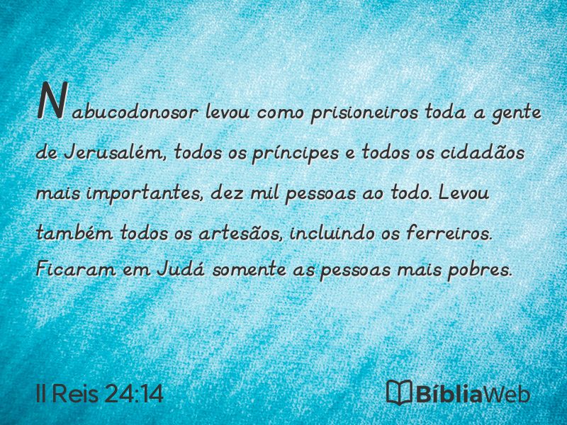 II Reis 24:14 em imagem para compartilhar