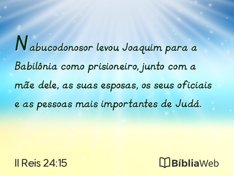 II Reis 24:15 em imagem para compartilhar
