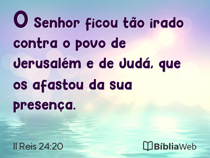 II Reis 24:20 em imagem para compartilhar