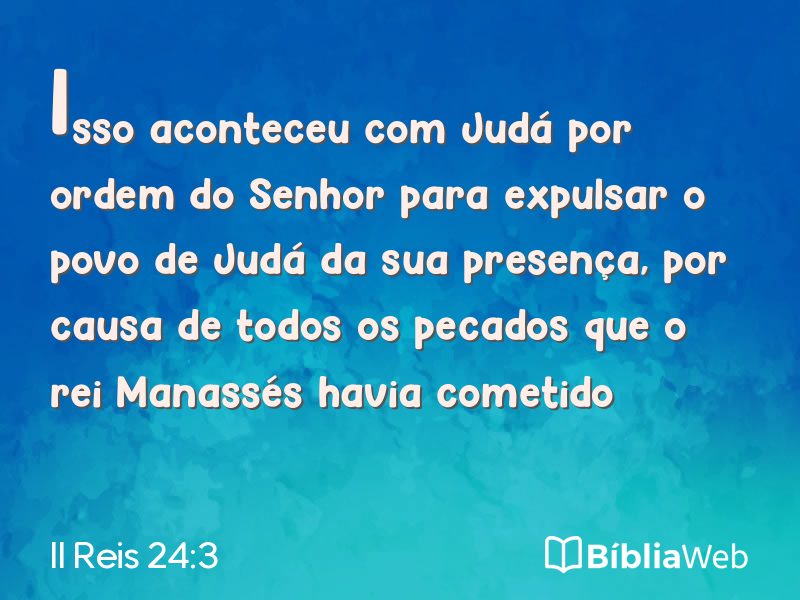 II Reis 24:3 em imagem para compartilhar