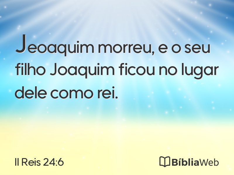 II Reis 24:6 em imagem para compartilhar