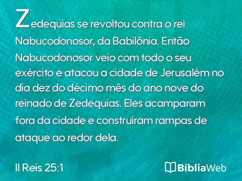 II Reis 25:1 em imagem para compartilhar