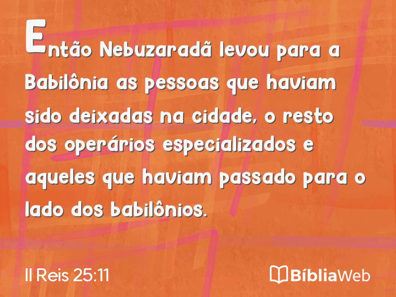 II Reis 25:11 em imagem para compartilhar