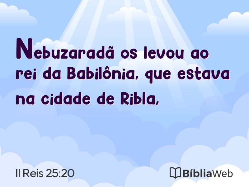 II Reis 25:20 em imagem para compartilhar