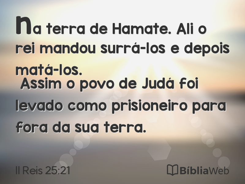 II Reis 25:21 em imagem para compartilhar