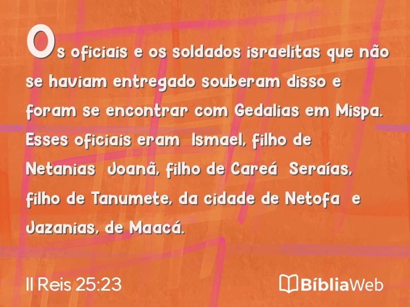 II Reis 25:23 em imagem para compartilhar