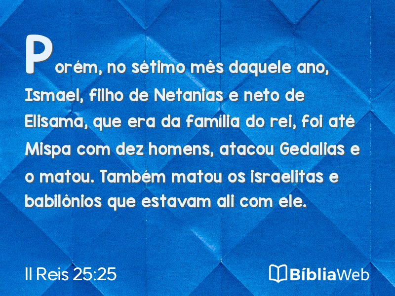 II Reis 25:25 em imagem para compartilhar