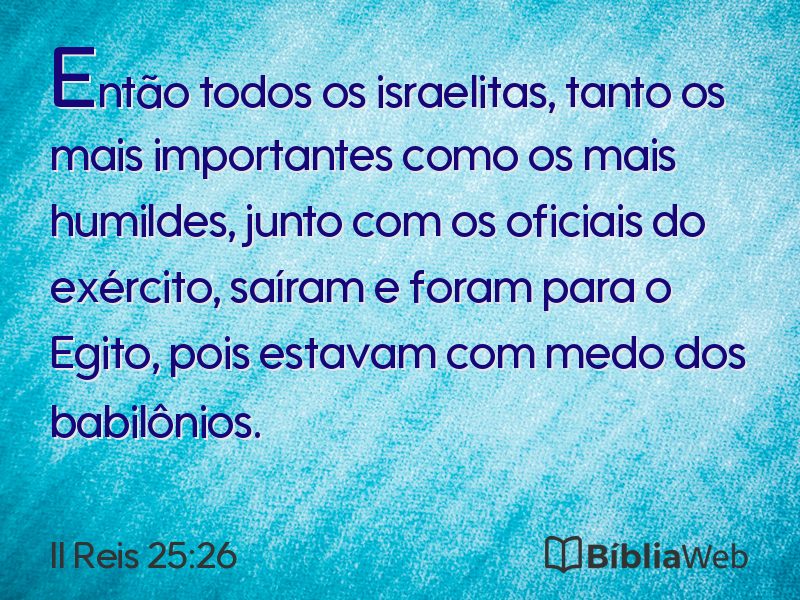 II Reis 25:26 em imagem para compartilhar