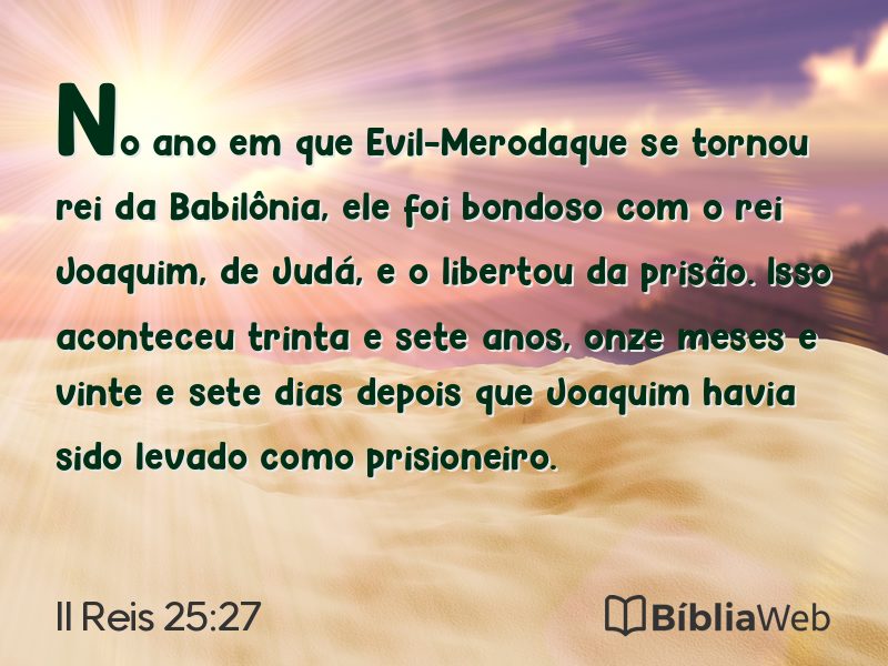 II Reis 25:27 em imagem para compartilhar