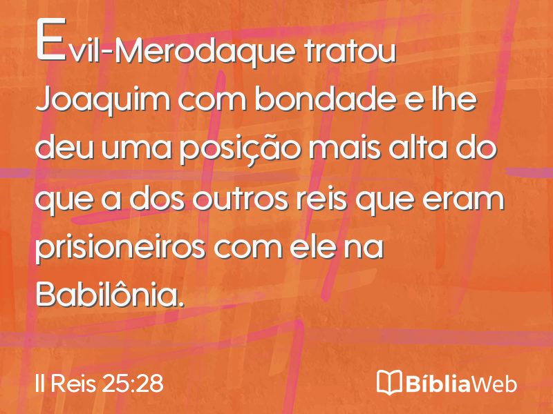 II Reis 25:28 em imagem para compartilhar