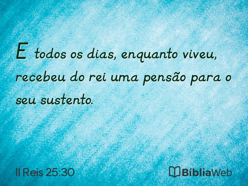 II Reis 25:30 em imagem para compartilhar