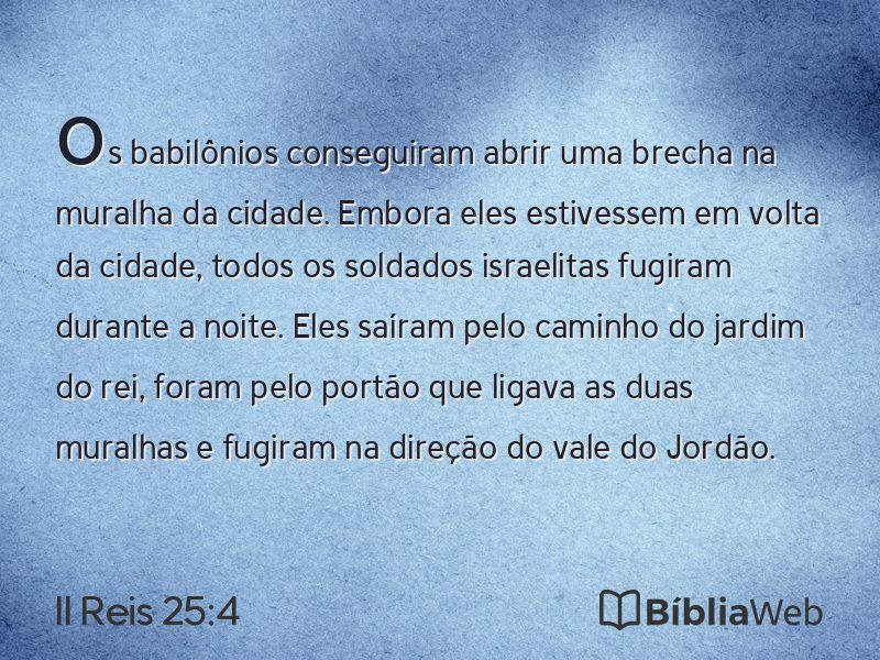II Reis 25:4 em imagem para compartilhar