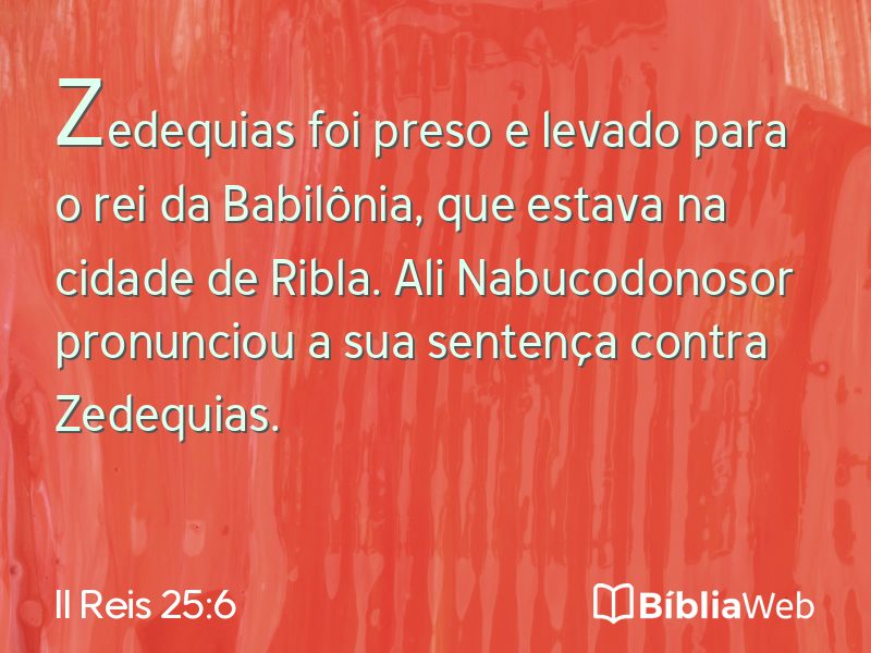 II Reis 25:6 em imagem para compartilhar