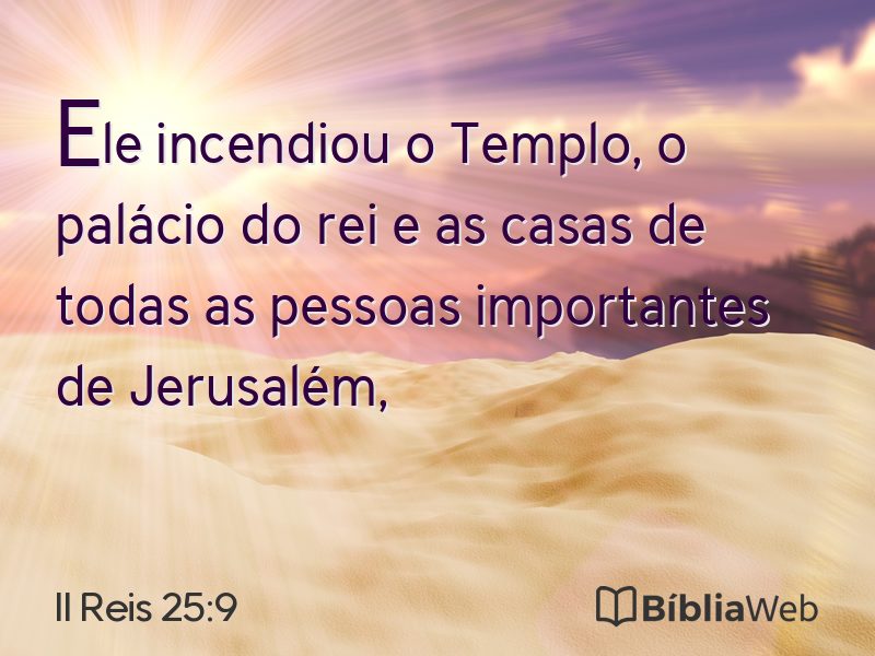 II Reis 25:9 em imagem para compartilhar