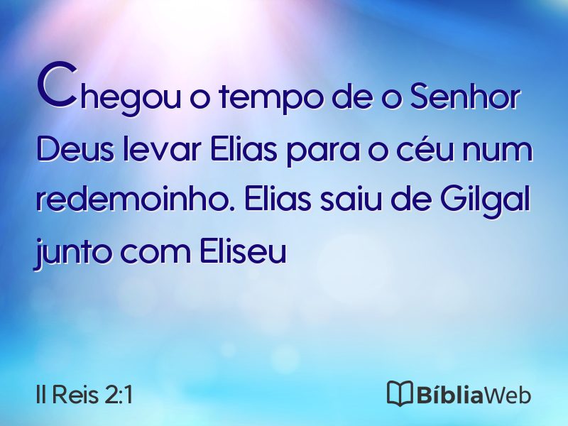 II Reis 2:1 em imagem para compartilhar