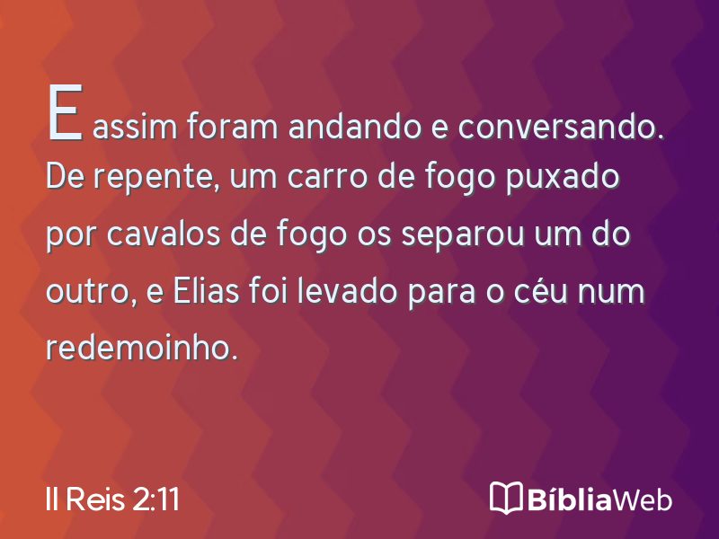 II Reis 2:11 em imagem para compartilhar