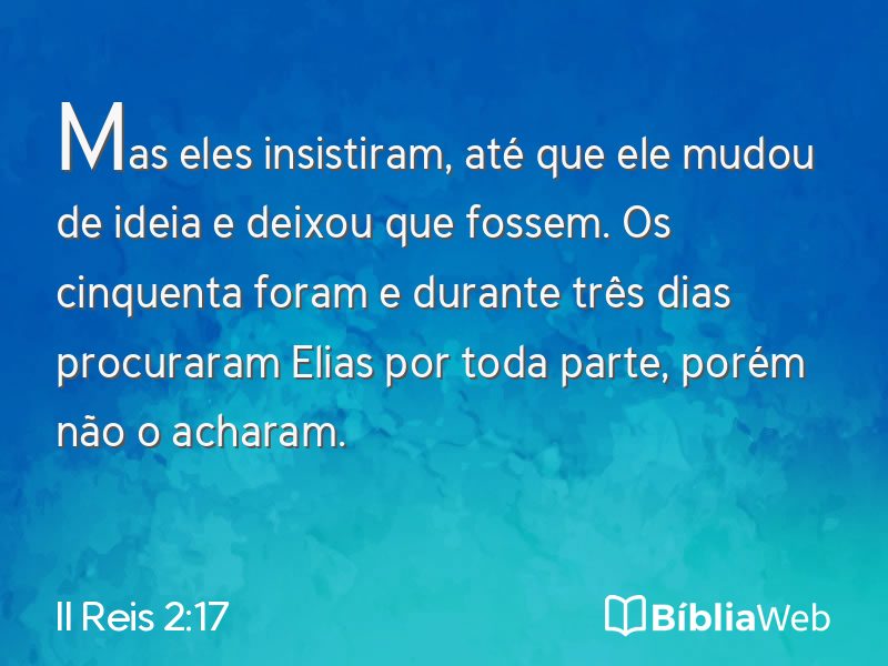 II Reis 2:17 em imagem para compartilhar