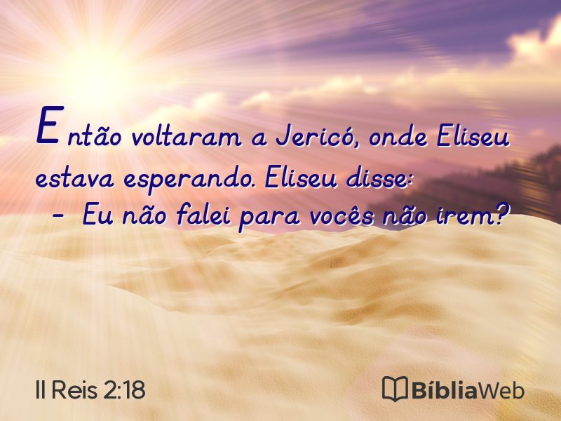 II Reis 2:18 em imagem para compartilhar