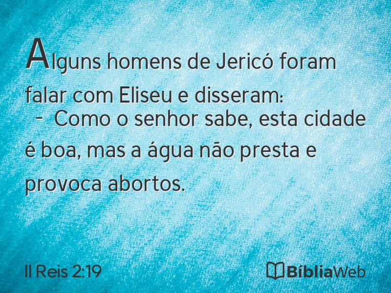 II Reis 2:19 em imagem para compartilhar
