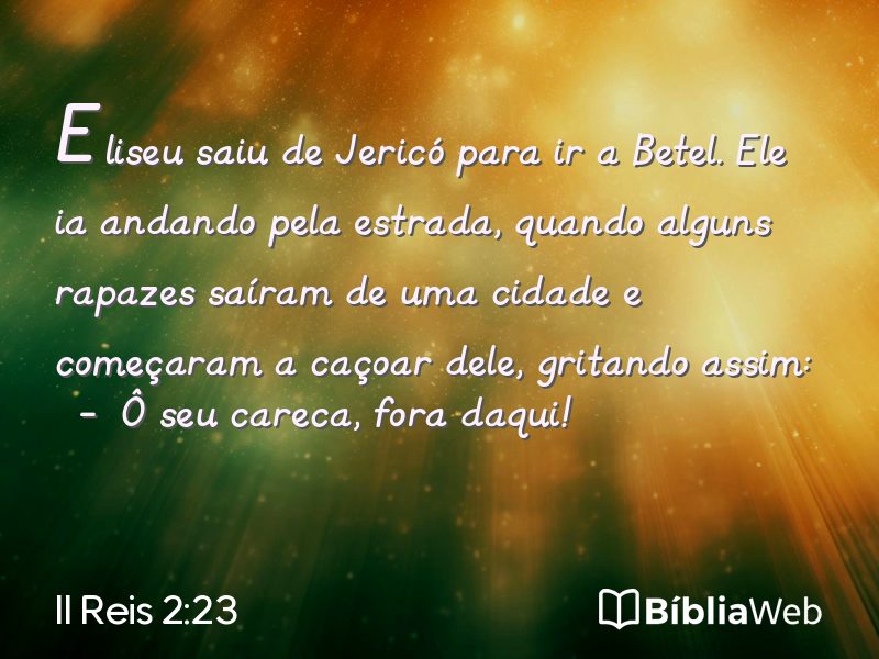 II Reis 2:23 em imagem para compartilhar