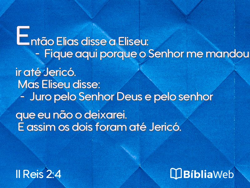 II Reis 2:4 em imagem para compartilhar