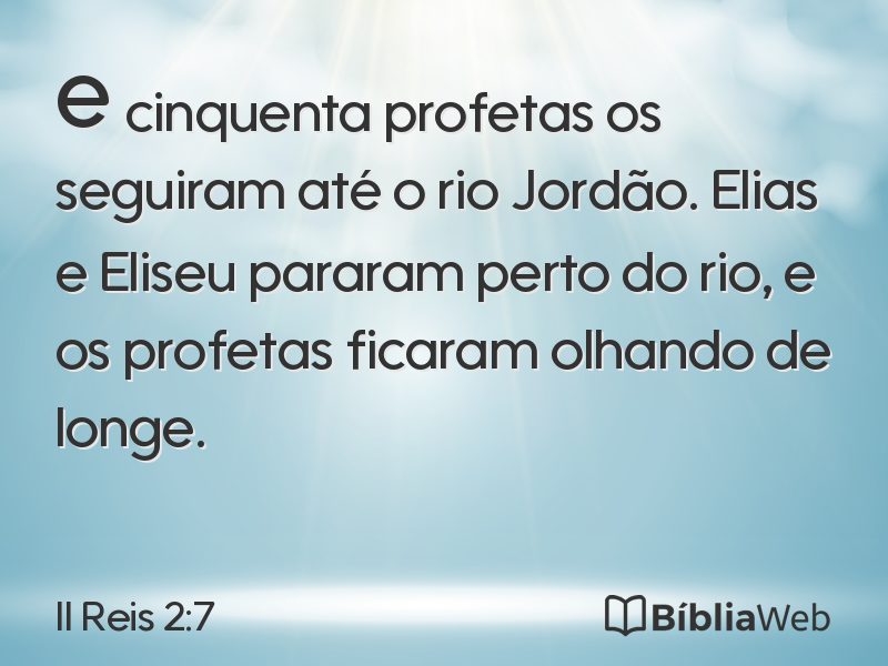 II Reis 2:7 em imagem para compartilhar