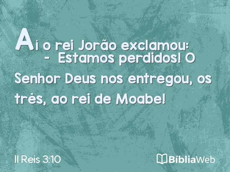 II Reis 3:10 em imagem para compartilhar