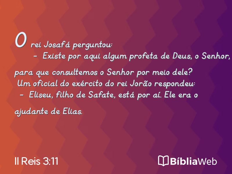 II Reis 3:11 em imagem para compartilhar