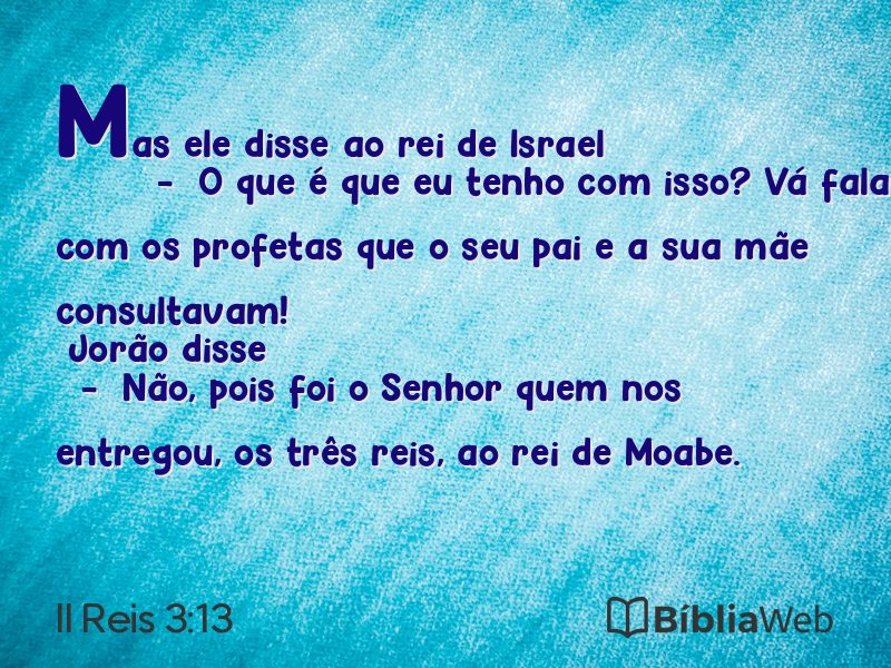 II Reis 3:13 em imagem para compartilhar
