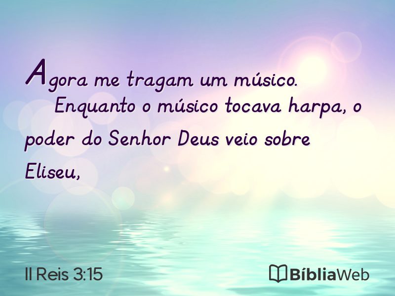 II Reis 3:15 em imagem para compartilhar