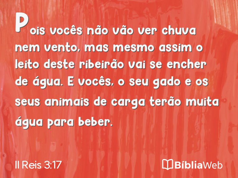 II Reis 3:17 em imagem para compartilhar